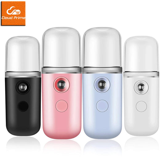 Mini Nano Facial Steamer – 30ml Portable Cool Mist Hydration Sprayer (Rechargeable & Wireless)