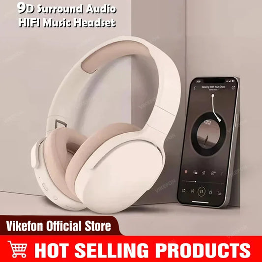 Wireless Bluetooth Headphones with Active Noise Cancellation – HIFI Stereo, Mic & Memory Card Support