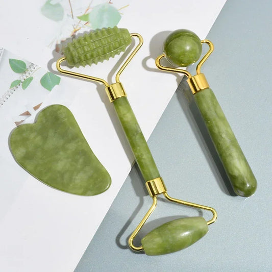 Pure Glow Jade Roller & Gua Sha Massage Set