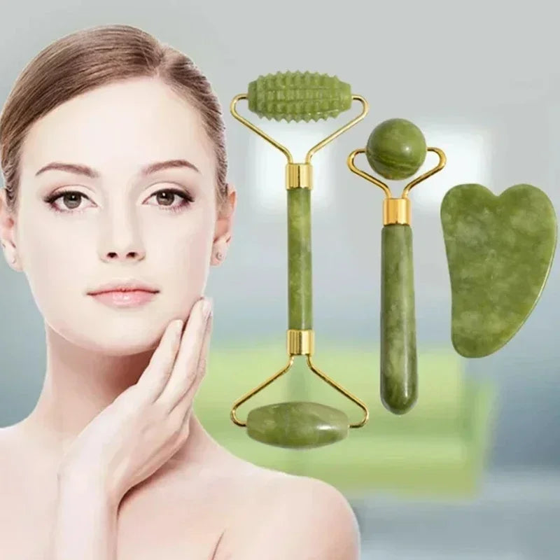 Pure Glow Jade Roller & Gua Sha Massage Set