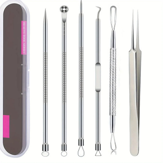 UltraGlow – 6-Piece Precision Pimple & Blackhead Removal Set